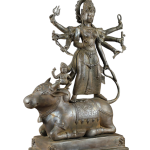 Vintage Balinese Bronze Durga Statue | 22.5" Lost Wax Art | 6kg Sacred Masterpiece | Mahishasura Mardini Beauty | Jaipurio